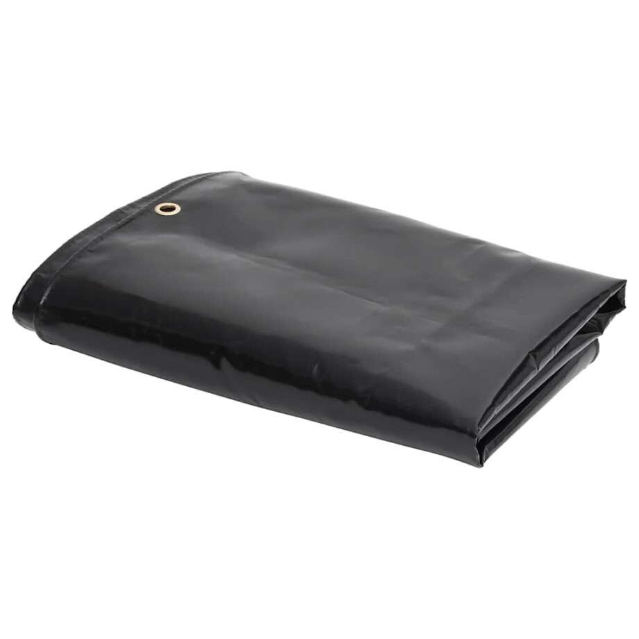 vidaXL Zeilen Zwart 4 x 8 m Canvas met PVC-coating afbeelding 1