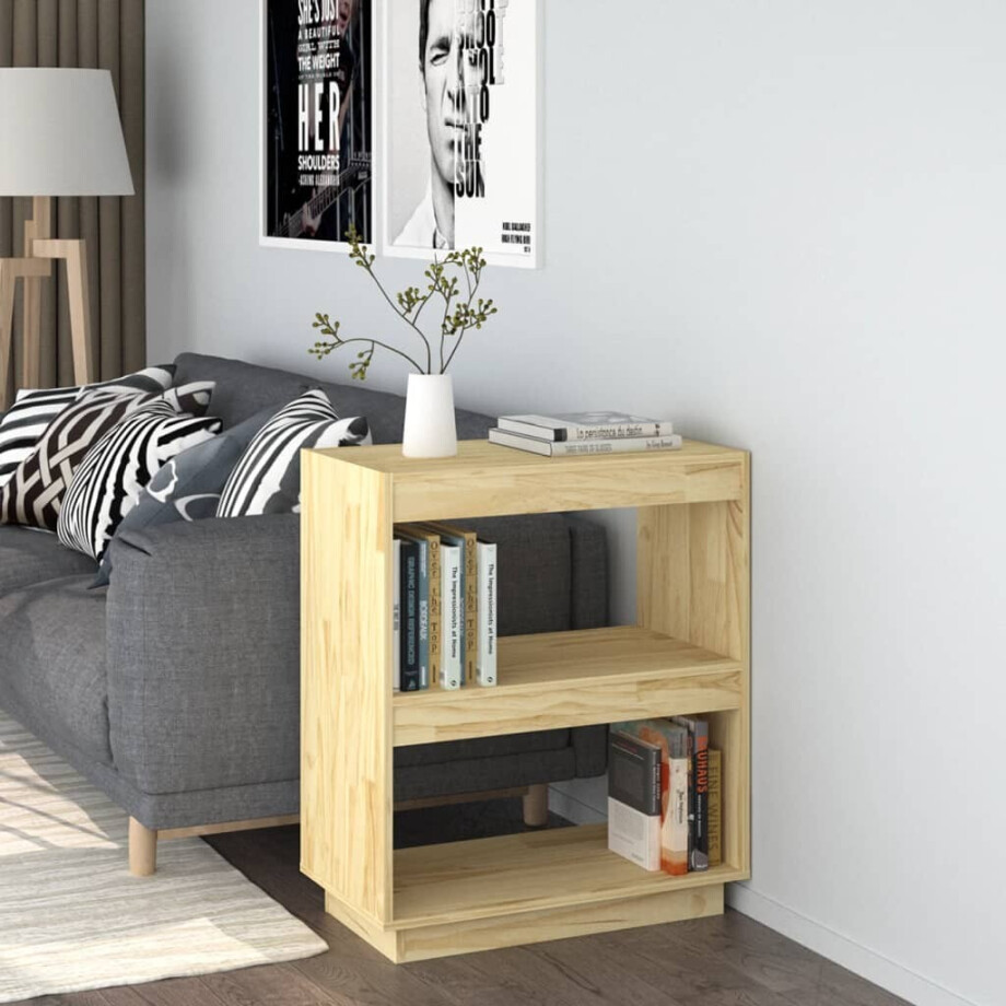 vidaXL Boekenkast 60x35x71 cm massief grenenhout vidaXL Boekenkast 60x35x71 cm massief grenenhout afbeelding 1