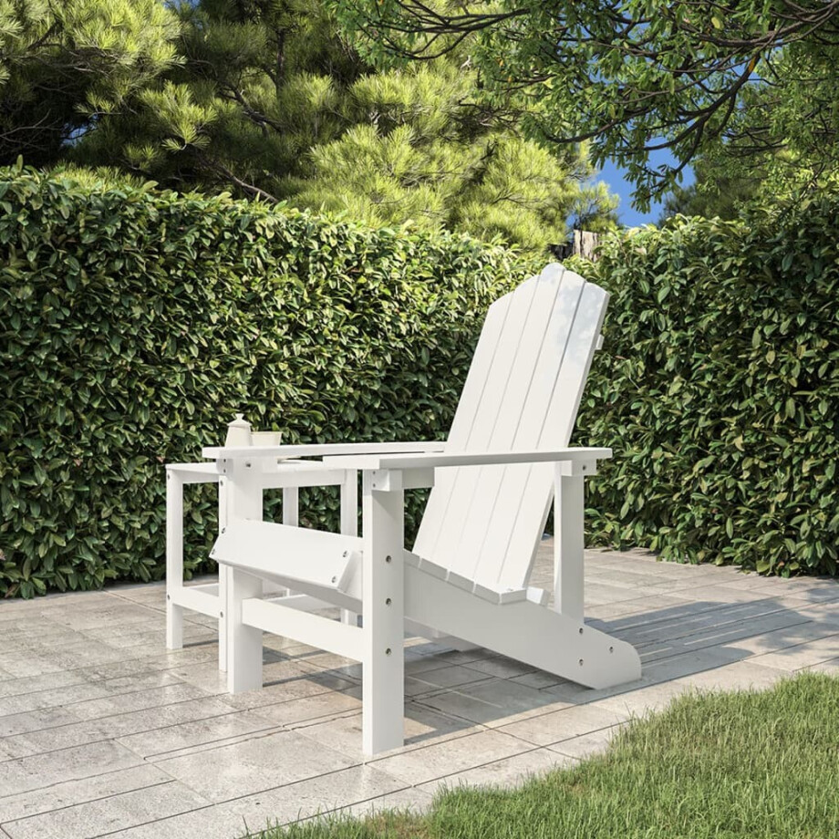 vidaXL Tuinstoel Adirondack HDPE wit afbeelding 1