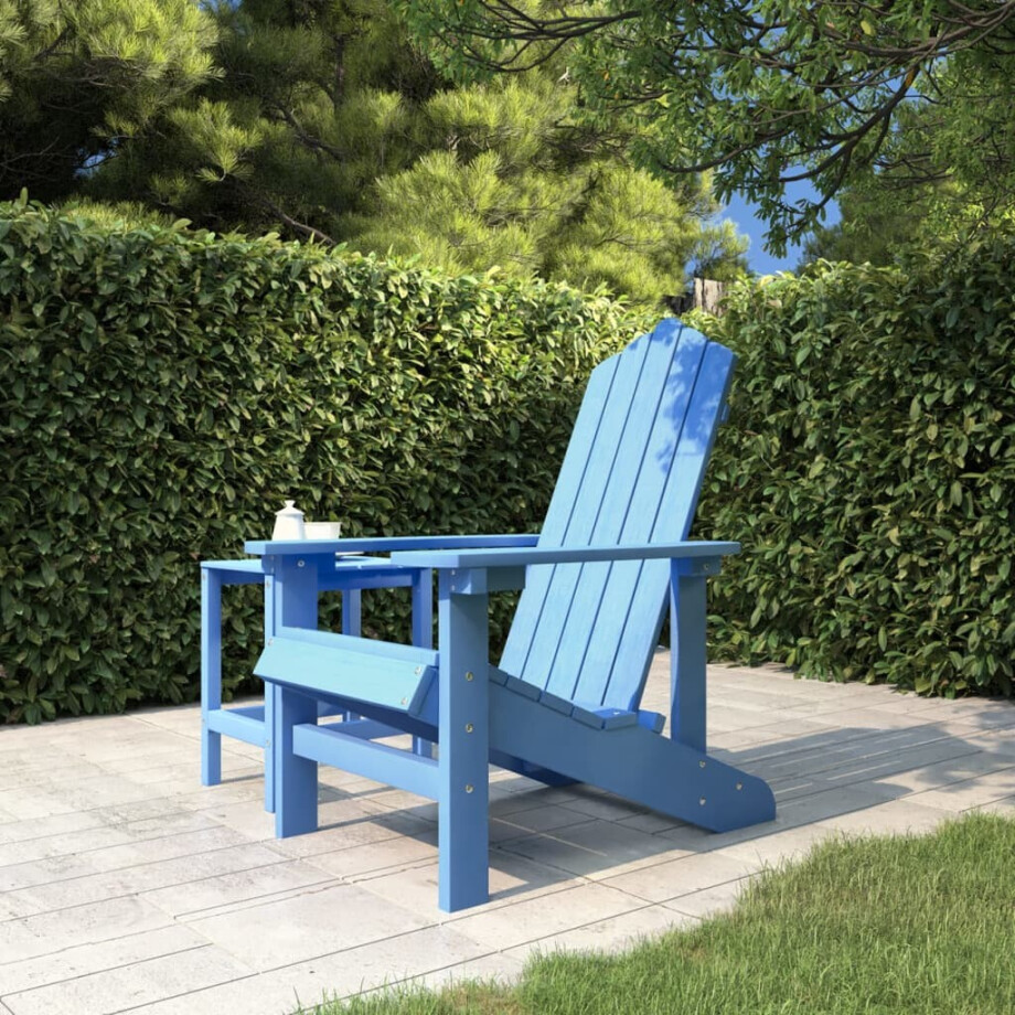 vidaXL Tuinstoel Adirondack HDPE aquablauw afbeelding 1