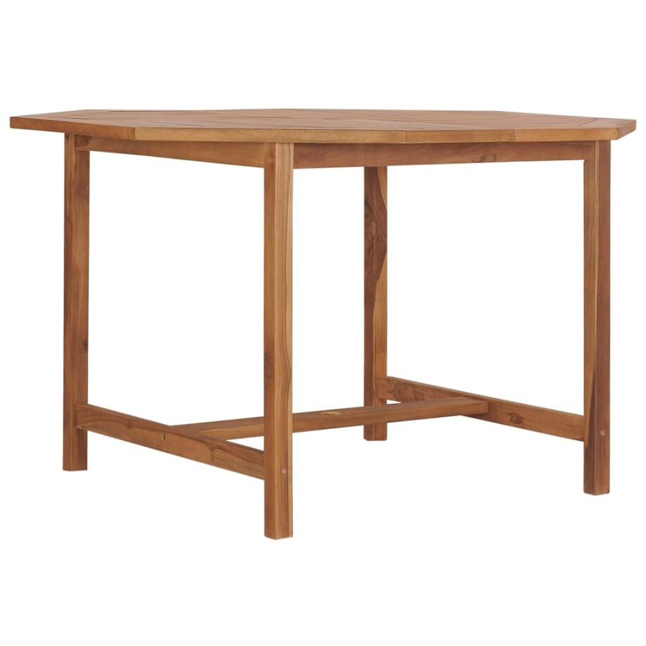 vidaXL Tuintafel 110x110x75 cm massief teakhout vidaXL Tuintafel 110x110x75 cm massief teakhout afbeelding 1