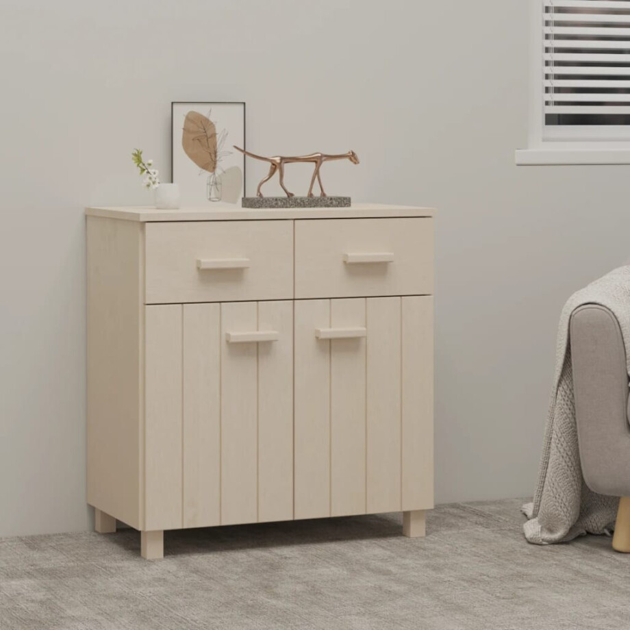 vidaXL Dressoir HAMAR 79x40x80 cm massief grenenhout honingbruin vidaXL Dressoir HAMAR 79x40x80 cm massief grenenhout honingbruin afbeelding 1