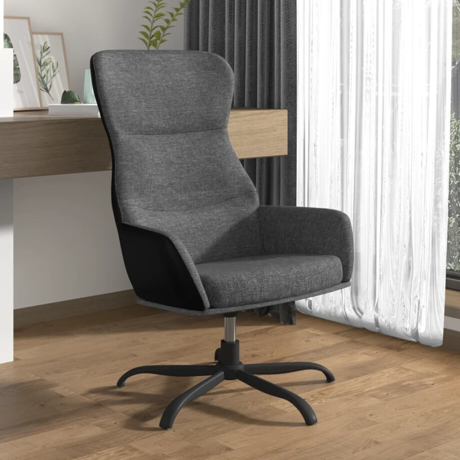 vidaXL Relaxstoel stof lichtgrijs afbeelding 1