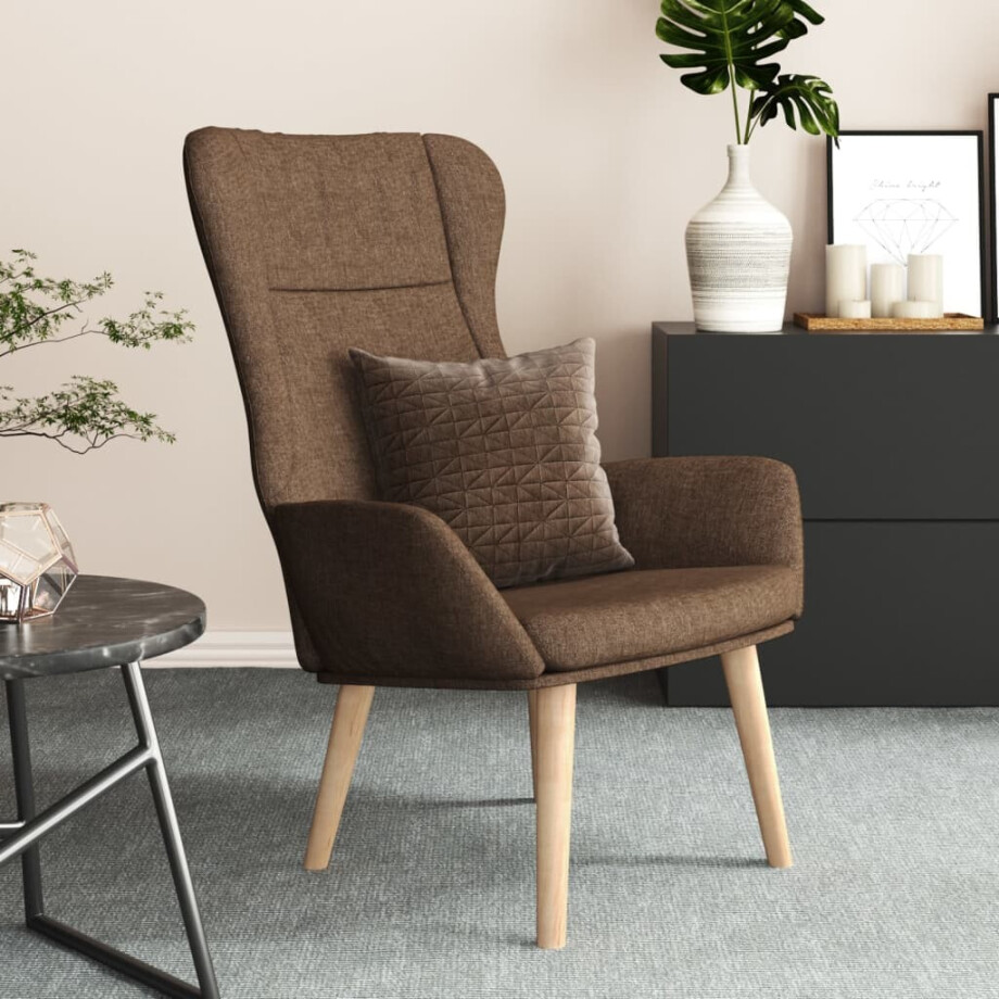 vidaXL Relaxstoel stof bruin vidaXL Relaxstoel stof bruin afbeelding 1