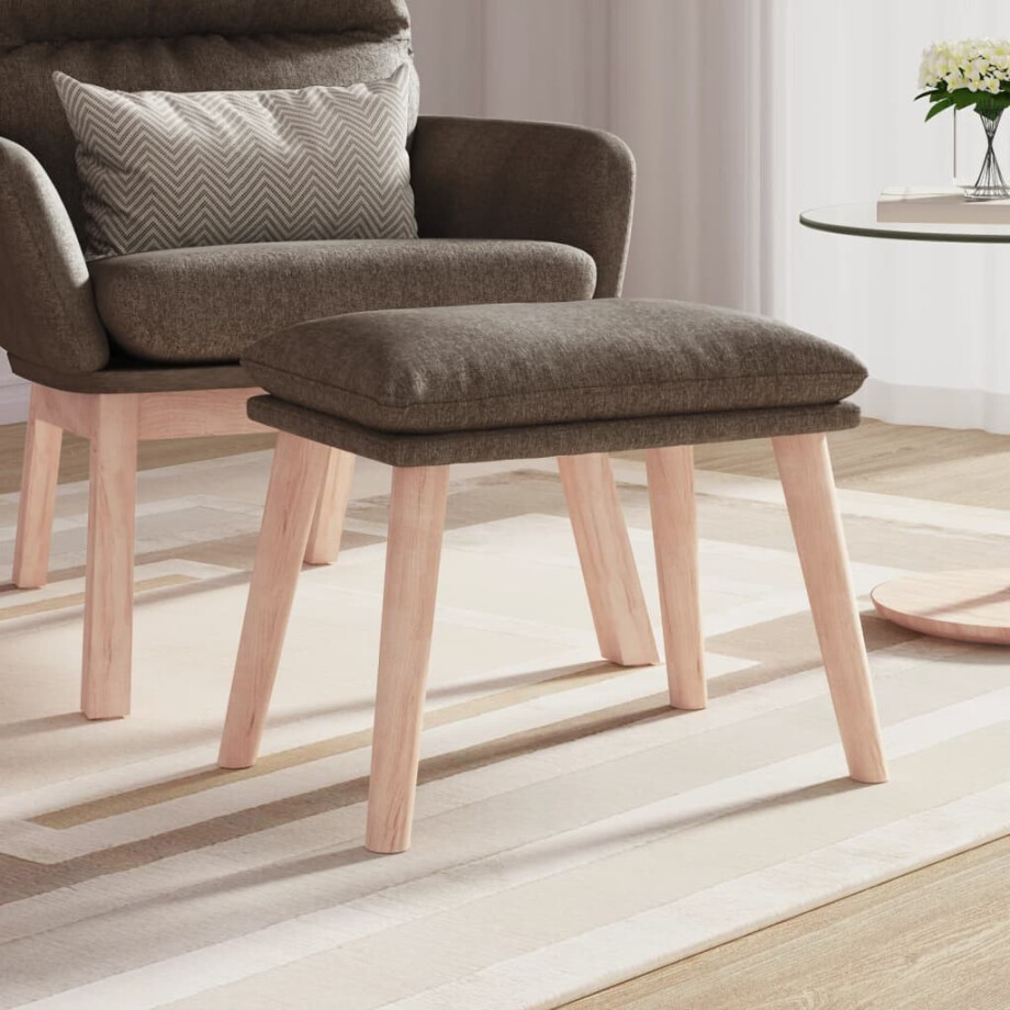 vidaXL Voetenbank 45x29,5x35 cm stof taupe vidaXL Voetenbank 45x29,5x35 cm stof taupe afbeelding 1