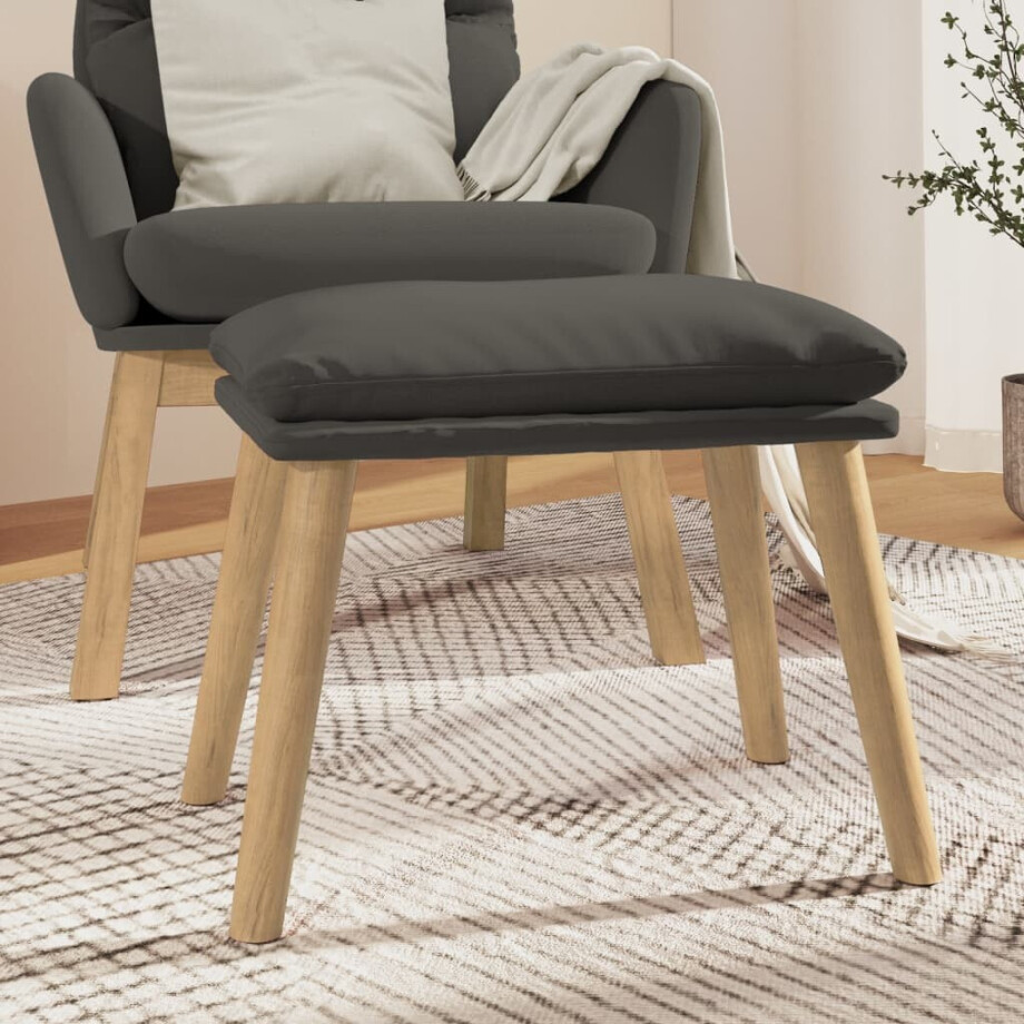 vidaXL Voetenbank 45x29,5x35 cm fluweel donkergrijs vidaXL Voetenbank 45x29,5x35 cm fluweel donkergrijs afbeelding 1