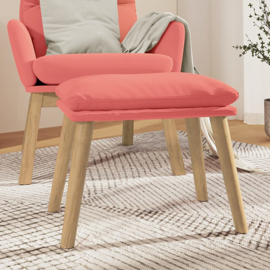 vidaXL Voetenbank 45x29,5x35 cm fluweel roze vidaXL Voetenbank 45x29,5x35 cm fluweel roze afbeelding 1
