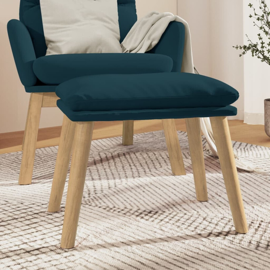 vidaXL Voetenbank 45x29,5x35 cm fluweel blauw afbeelding 1