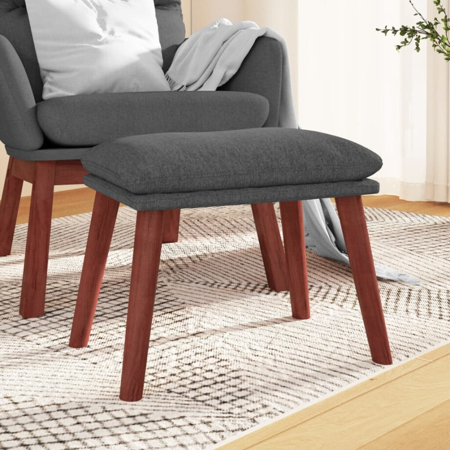 vidaXL Voetenbank 45x29,5x35 cm stof donkergrijs vidaXL Voetenbank 45x29,5x35 cm stof donkergrijs afbeelding 1