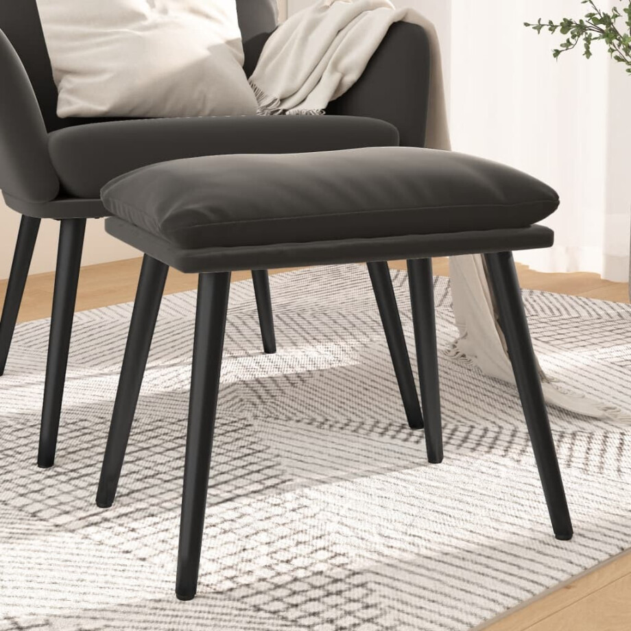 vidaXL Voetenbank 45x29,5x35 cm fluweel donkergrijs vidaXL Voetenbank 45x29,5x35 cm fluweel donkergrijs afbeelding 1