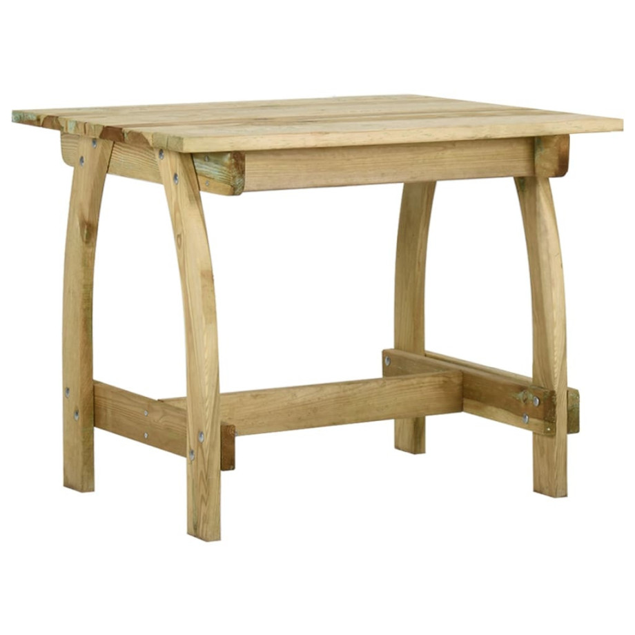 vidaXL Tuintafel 110x74x75 cm geïmpregneerd grenenhout afbeelding 1