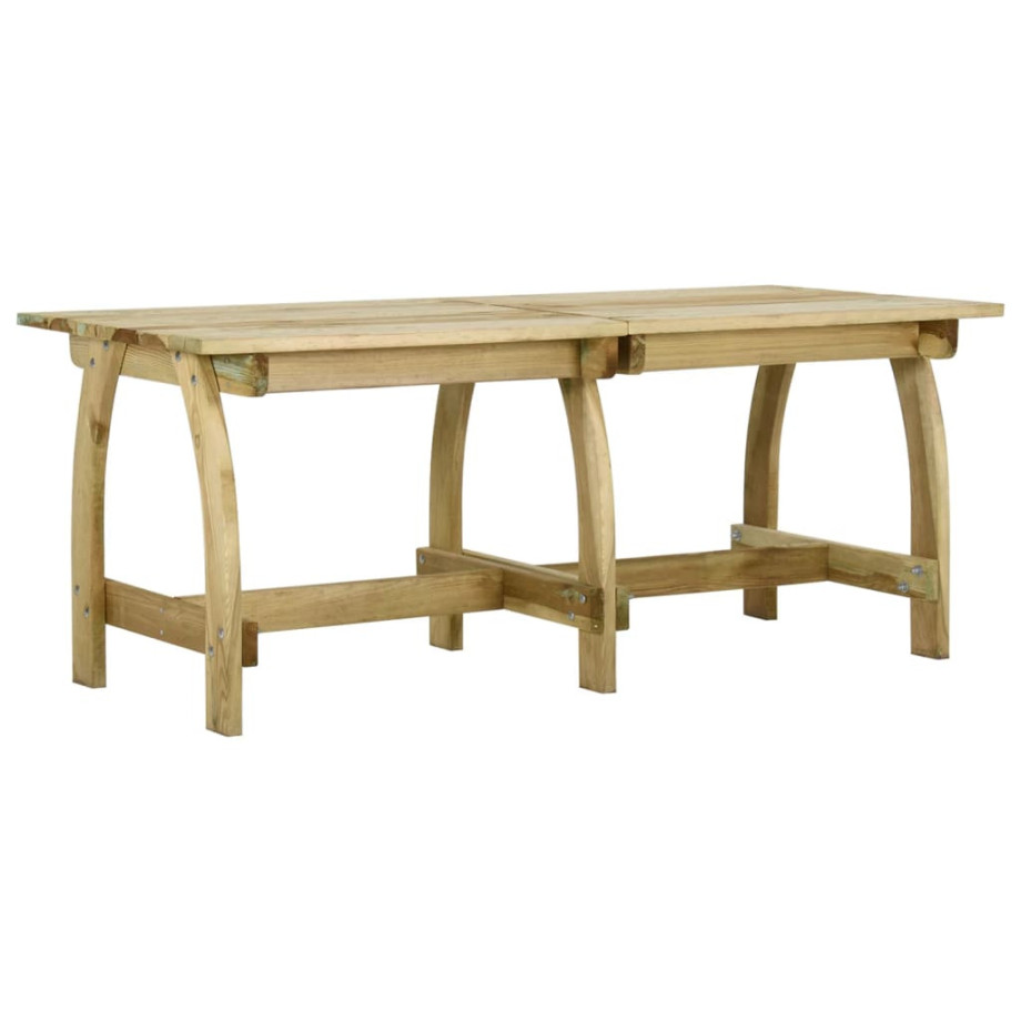 vidaXL Tuintafel 220x74x75 cm geïmpregneerd grenenhout afbeelding 1