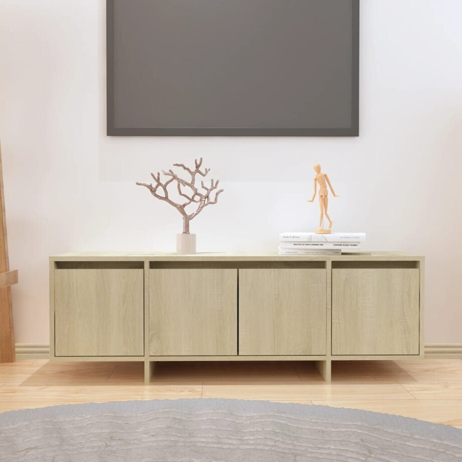vidaXL Tv-meubel 120x30x40,5 cm bewerkt hout sonoma eikenkleurig vidaXL Tv-meubel 120x30x40,5 cm bewerkt hout sonoma eikenkleurig afbeelding 1