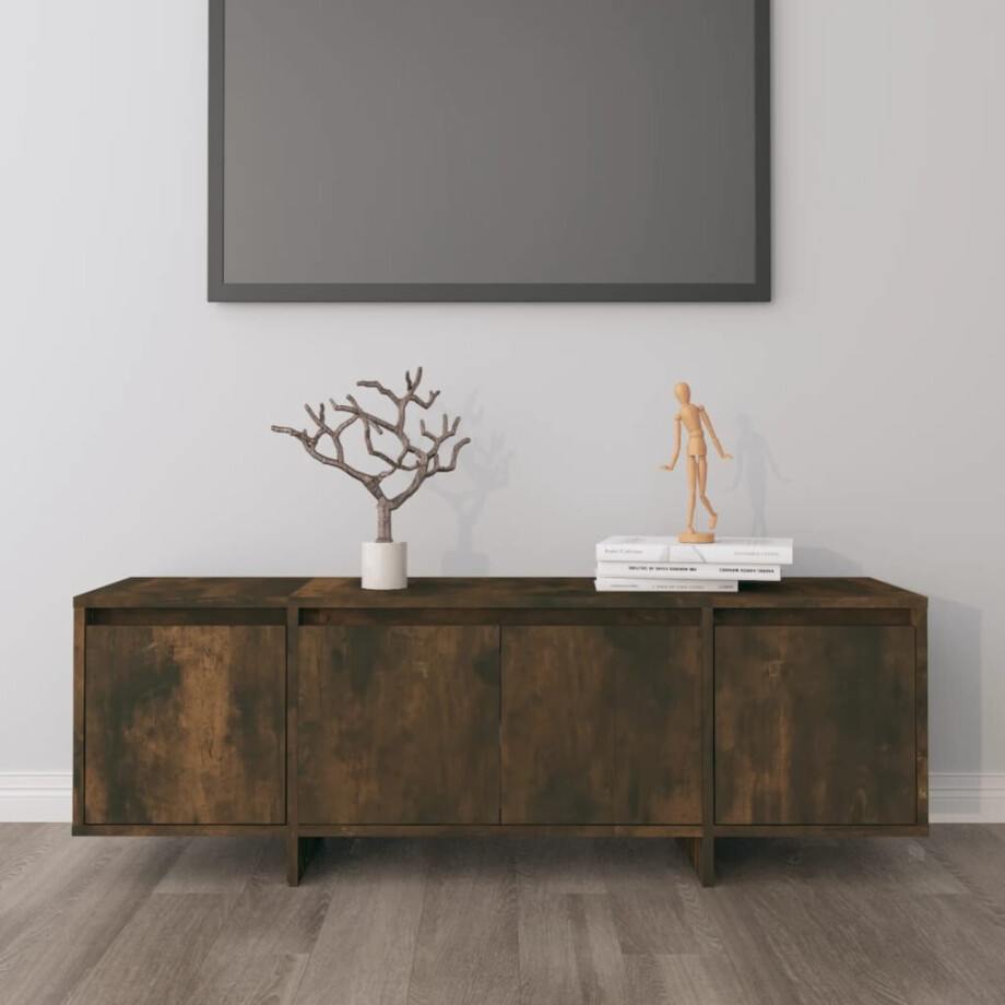 vidaXL Tv-meubel 120x30x40,5 cm bewerkt hout gerookt eikenkleurig vidaXL Tv-meubel 120x30x40,5 cm bewerkt hout gerookt eikenkleurig afbeelding 1