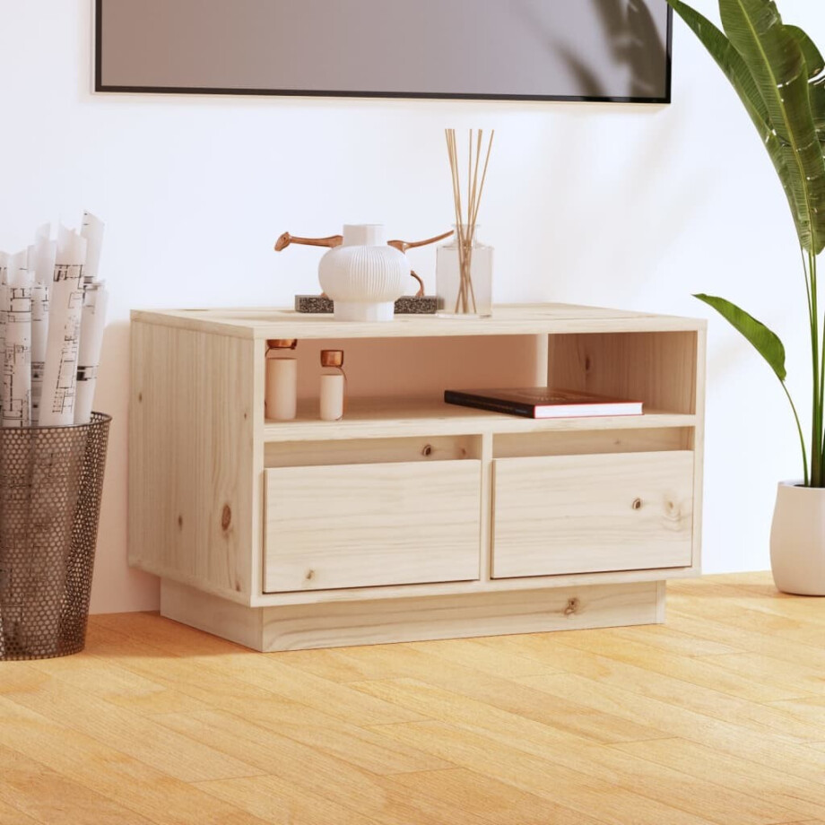 vidaXL Tv-meubel 60x35x37 cm massief grenenhout afbeelding 1