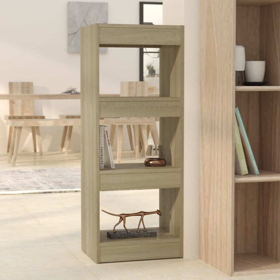 vidaXL Boekenkast/kamerscherm 40x30x103 cm bewerkt hout sonoma eiken afbeelding 1