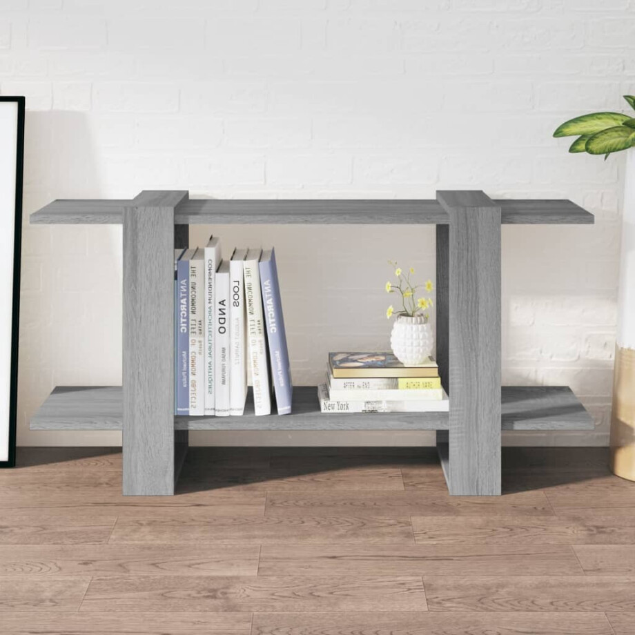 vidaXL Boekenkast 100x30x51 cm bewerkt hout grijs sonoma eiken afbeelding 1