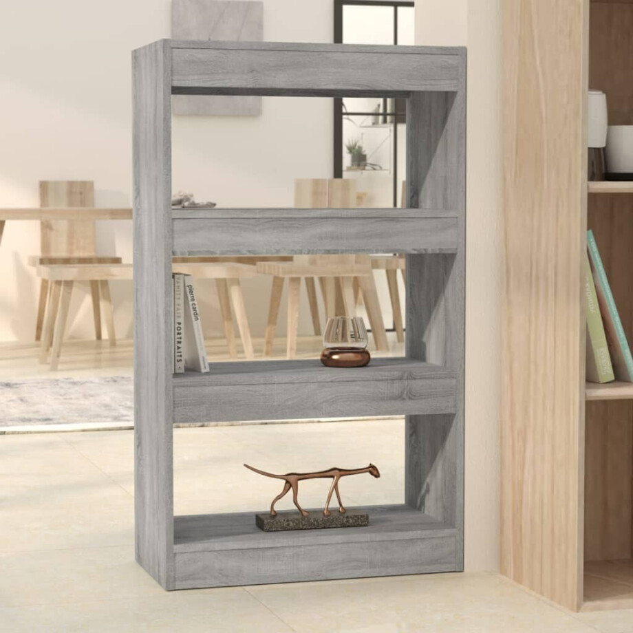 vidaXL Boekenkast/kamerscherm 60x30x103 cm spaanplaat grijs sonoma afbeelding 1