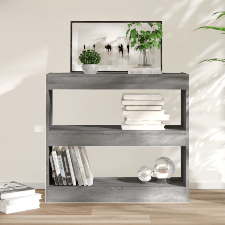 vidaXL Boekenkast/kamerscherm 80x30x72 cm grijs sonoma eikenkleurig afbeelding 1