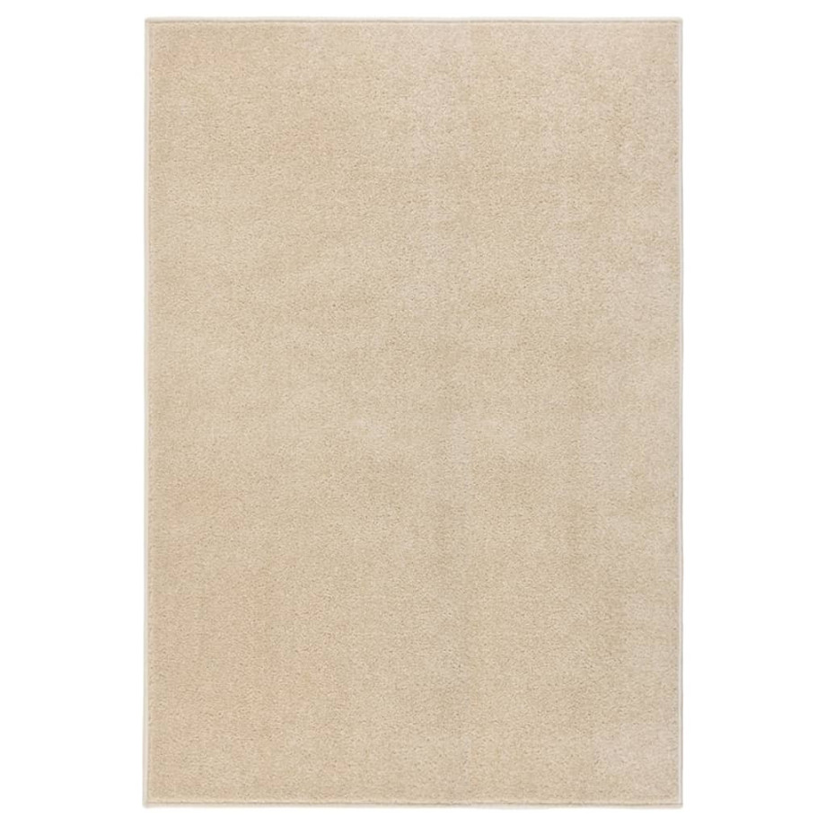 vidaXL Vloerkleed kortpolig 160x230 cm beige afbeelding 1