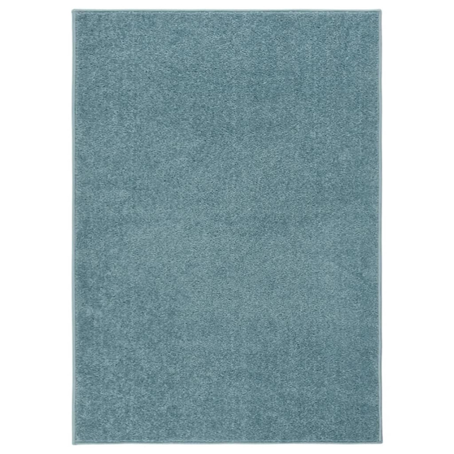 vidaXL Vloerkleed kortpolig 140x200 cm blauw afbeelding 1