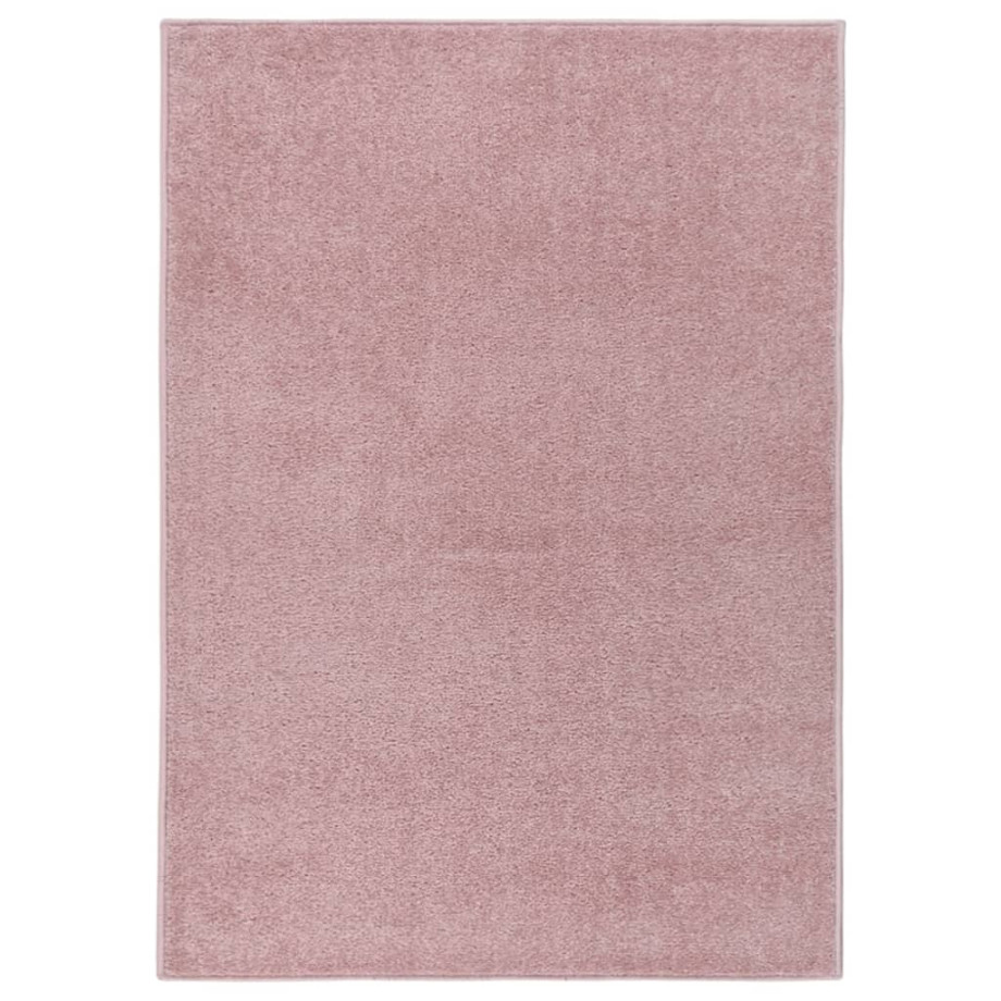 vidaXL Vloerkleed kortpolig 120x170 cm roze afbeelding 1