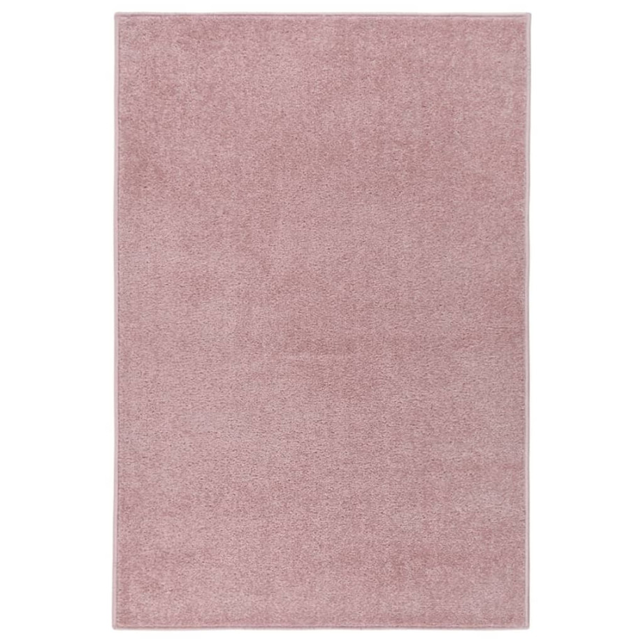vidaXL Vloerkleed kortpolig 160x230 cm roze afbeelding 1