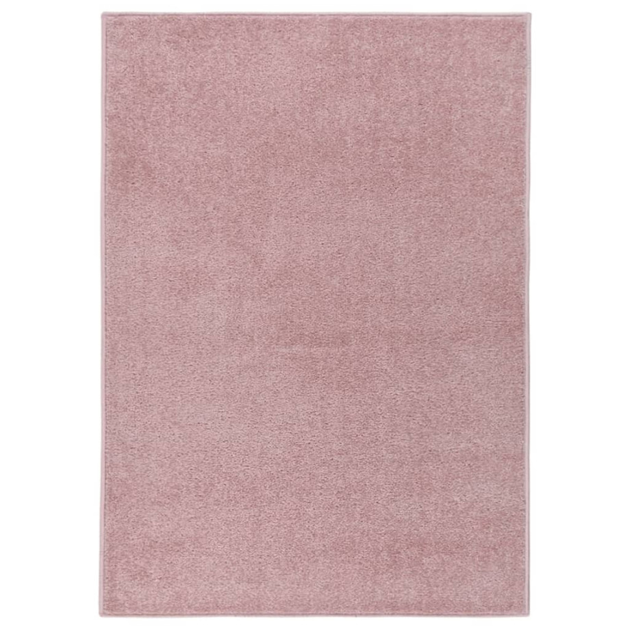 vidaXL Vloerkleed kortpolig 240x340 cm roze afbeelding 1