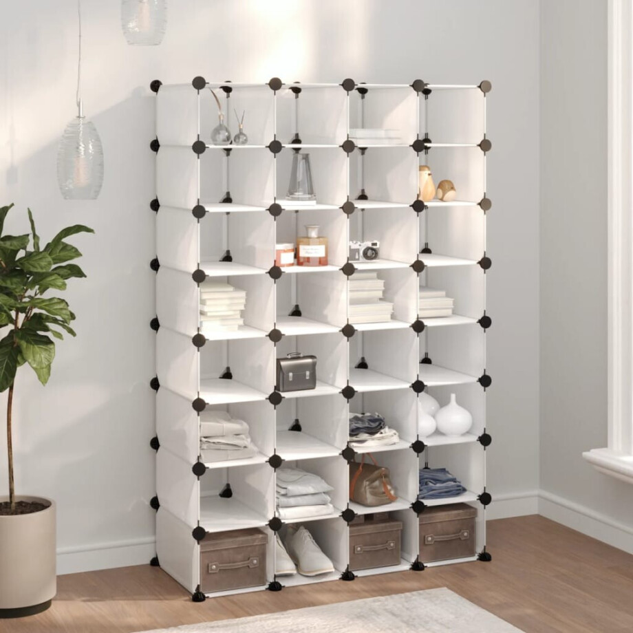 vidaXL Schoenenrek 93x36,5x140 cm polypropeen transparant vidaXL Schoenenrek 93x36,5x140 cm polypropeen transparant afbeelding 1