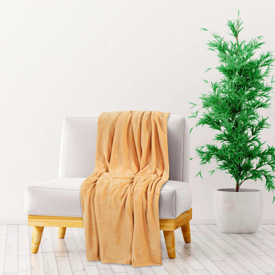 vidaXL Deken 200x240 cm polyester woestijnmist afbeelding 1
