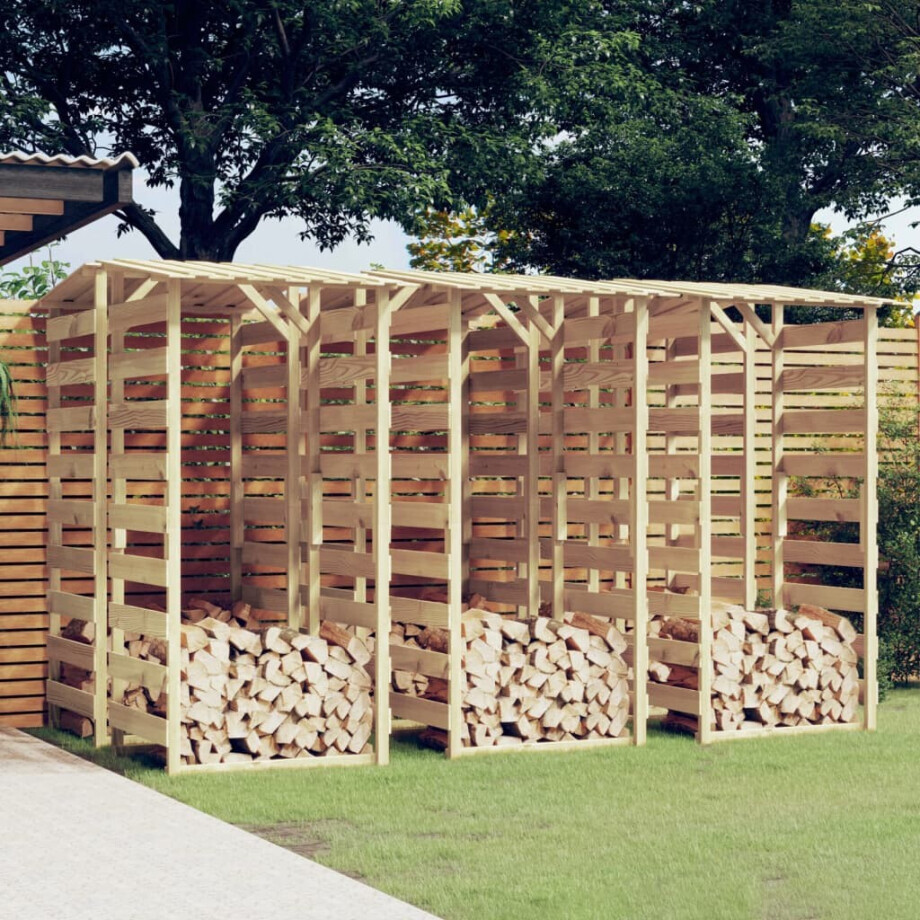vidaXL Pergola's met dak 6 st 100x90x200 cm geïmpregneerd grenenhout afbeelding 1