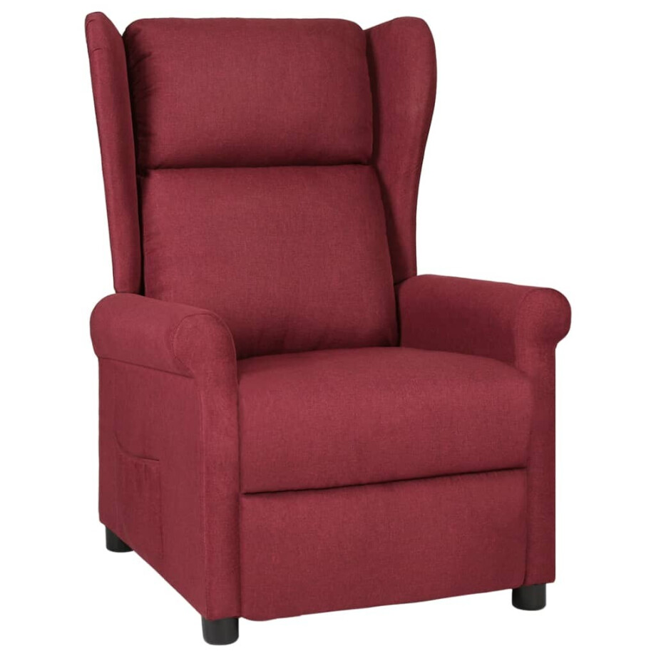 vidaXL Fauteuil verstelbaar stof wijnrood vidaXL Fauteuil verstelbaar stof wijnrood afbeelding 1