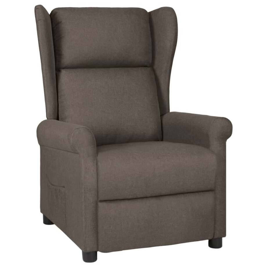 vidaXL Fauteuil verstelbaar stof bruin afbeelding 1