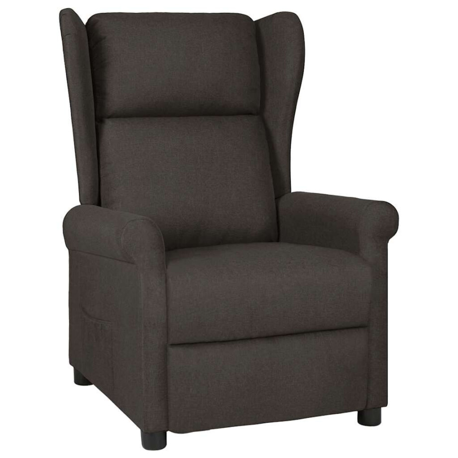 vidaXL Fauteuil verstelbaar stof taupe afbeelding 1