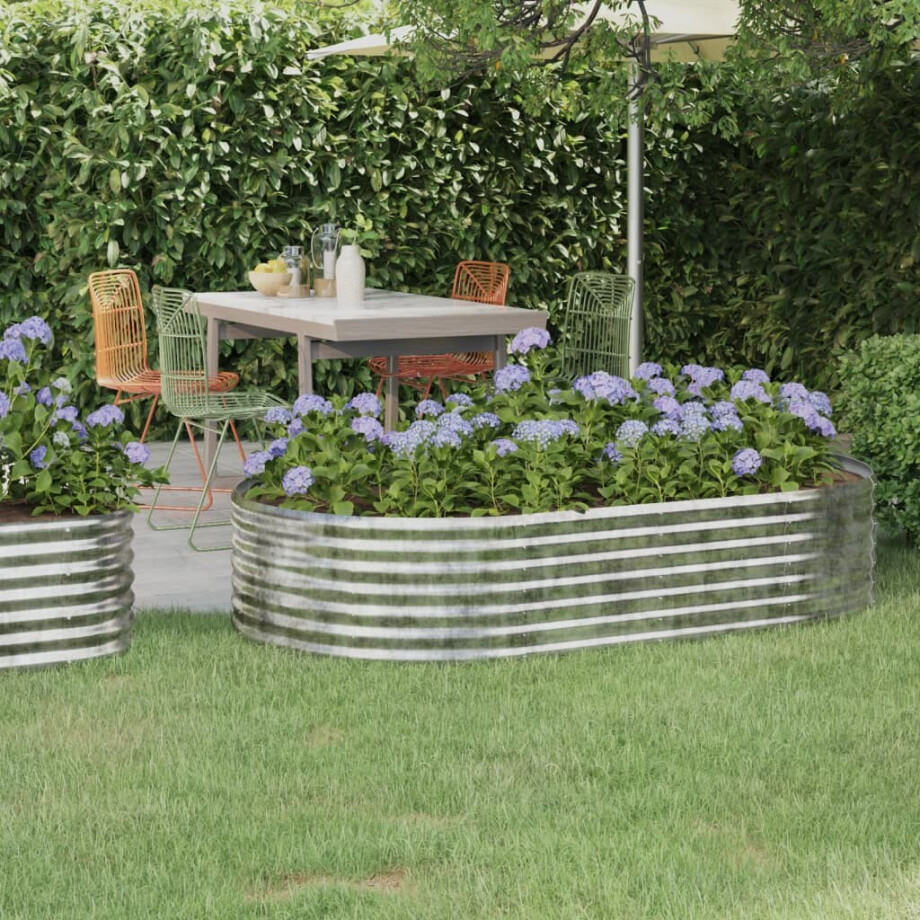 vidaXL Plantenbak 175x100x36 cm gegalvaniseerd staal zilverkleurig vidaXL Plantenbak 175x100x36 cm gegalvaniseerd staal zilverkleurig afbeelding 1