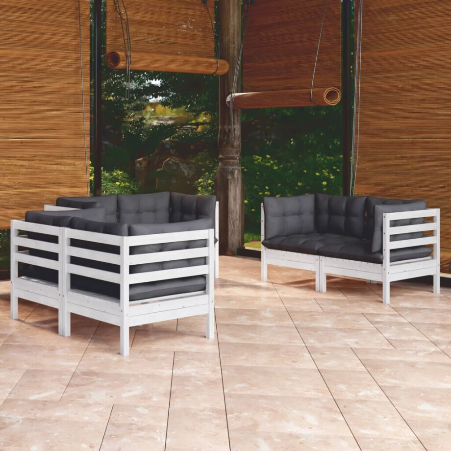 vidaXL 6-delige Loungeset met kussens massief grenenhout vidaXL 6-delige Loungeset met kussens massief grenenhout afbeelding 1