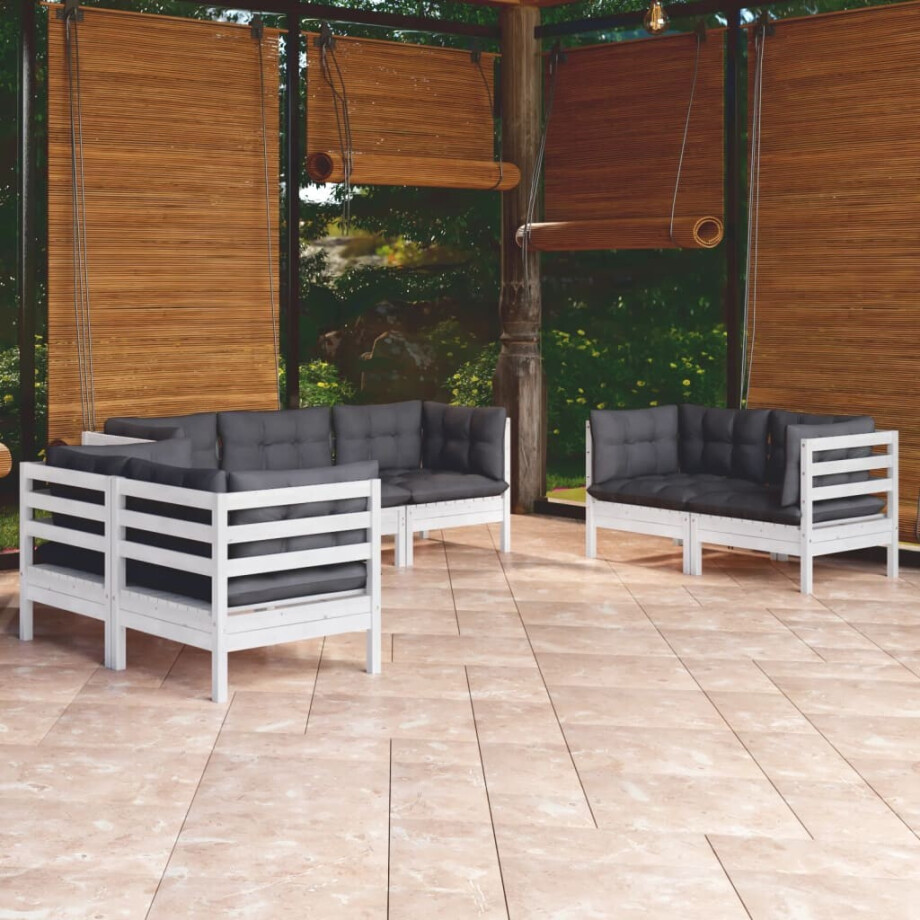 vidaXL 7-delige Loungeset met kussens massief grenenhout vidaXL 7-delige Loungeset met kussens massief grenenhout afbeelding 1
