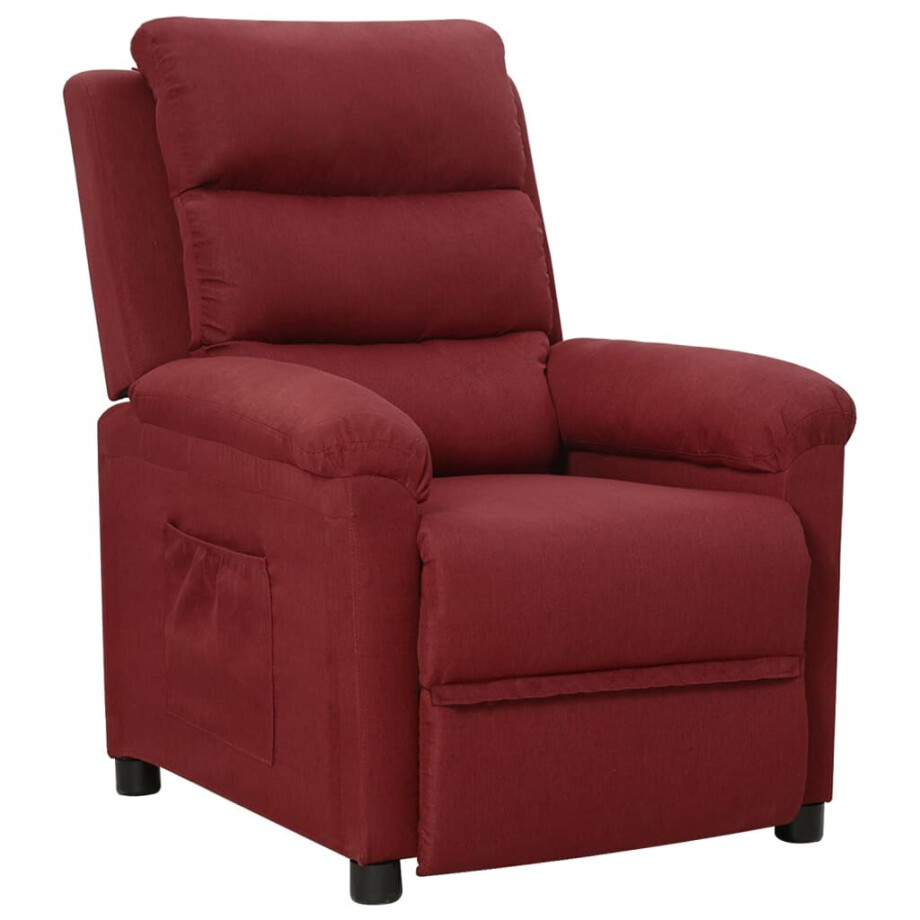 vidaXL Fauteuil verstelbaar stof wijnrood vidaXL Fauteuil verstelbaar stof wijnrood afbeelding 1