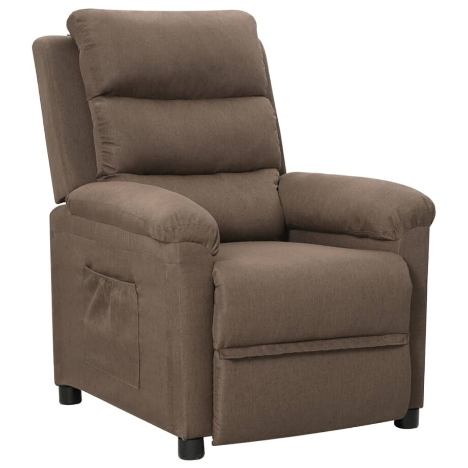 vidaXL Fauteuil verstelbaar stof taupe vidaXL Fauteuil verstelbaar stof taupe afbeelding 1