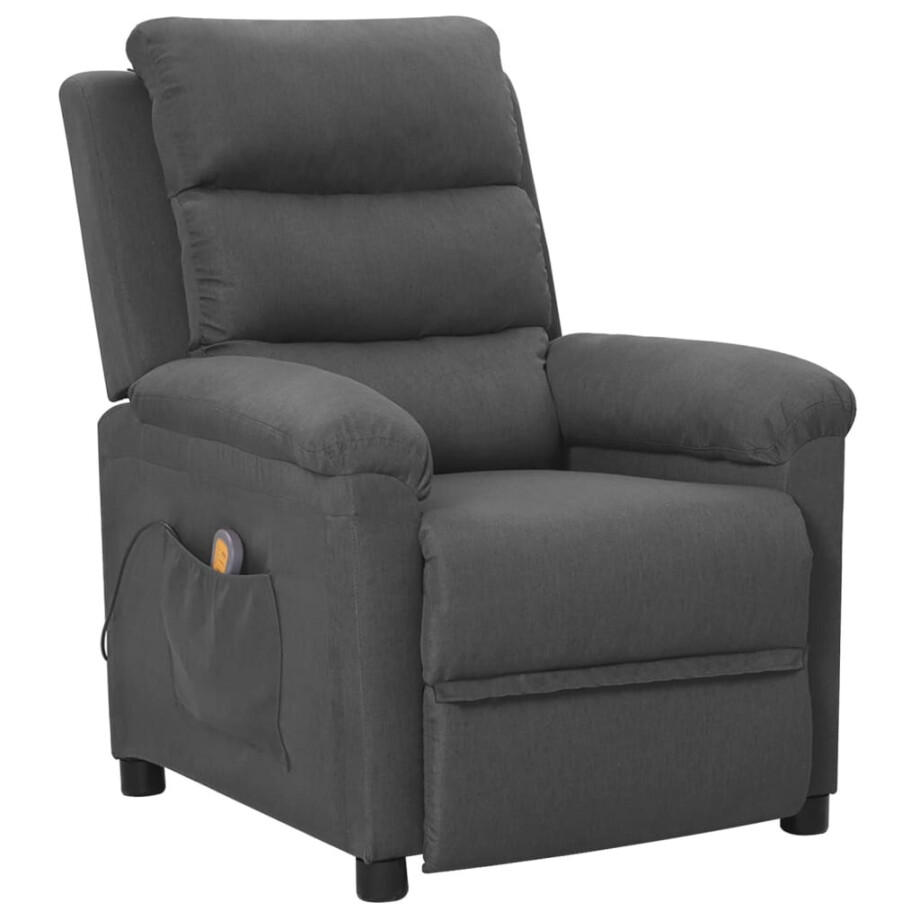 vidaXL Massagestoel stof donkergrijs vidaXL Massagestoel stof donkergrijs afbeelding 1