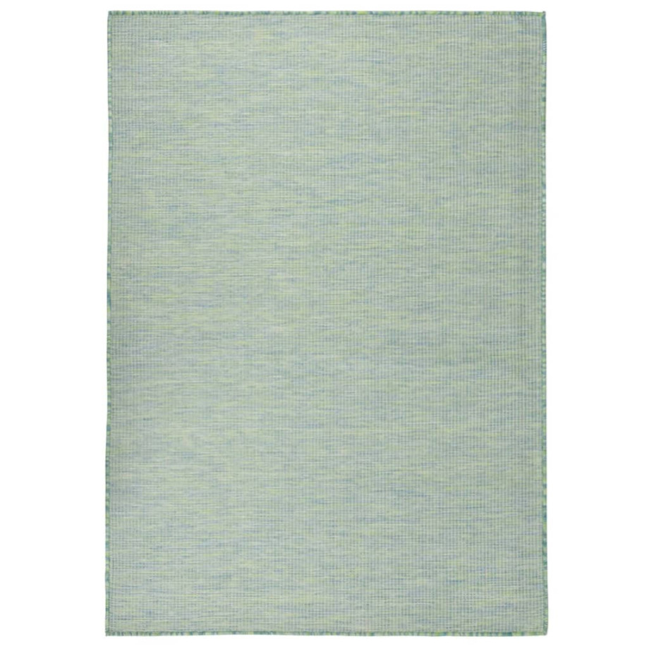 vidaXL Buitenkleed platgeweven 200x280 cm turquoise afbeelding 1