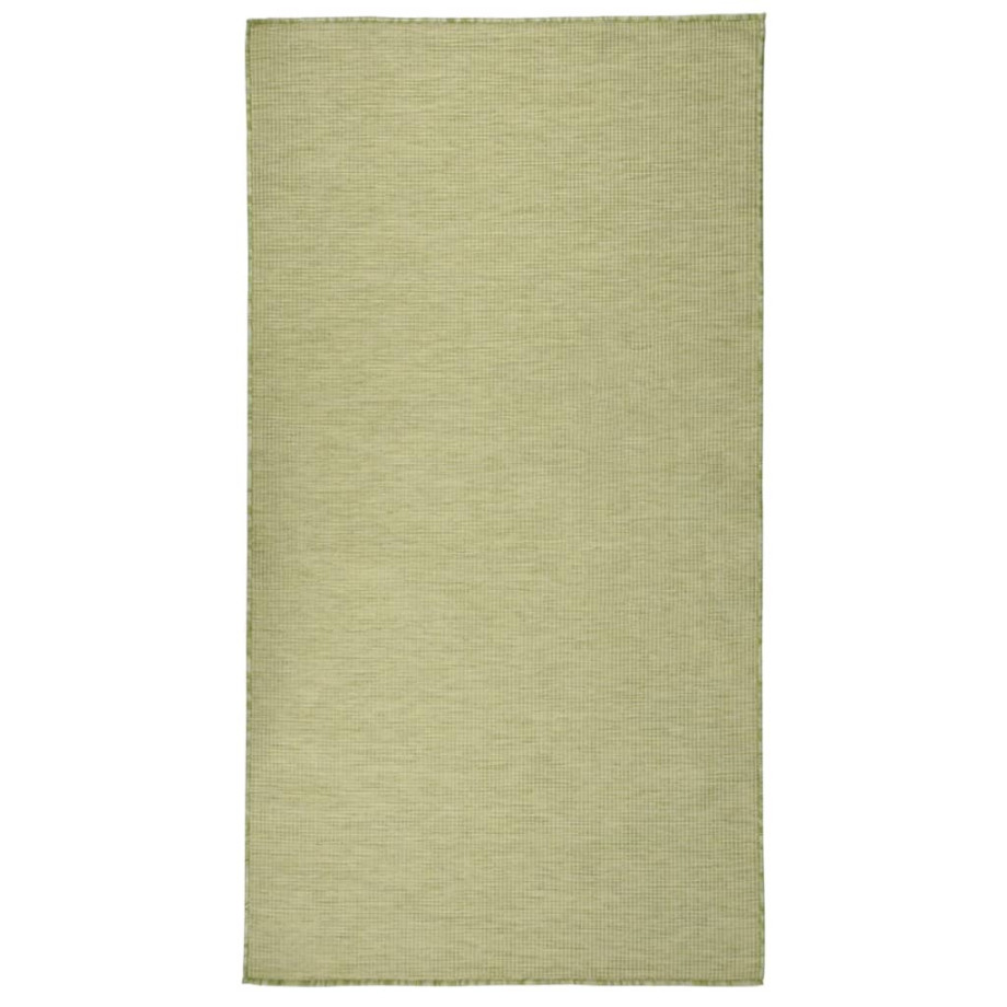 vidaXL Buitenkleed platgeweven 80x150 cm groen afbeelding 1