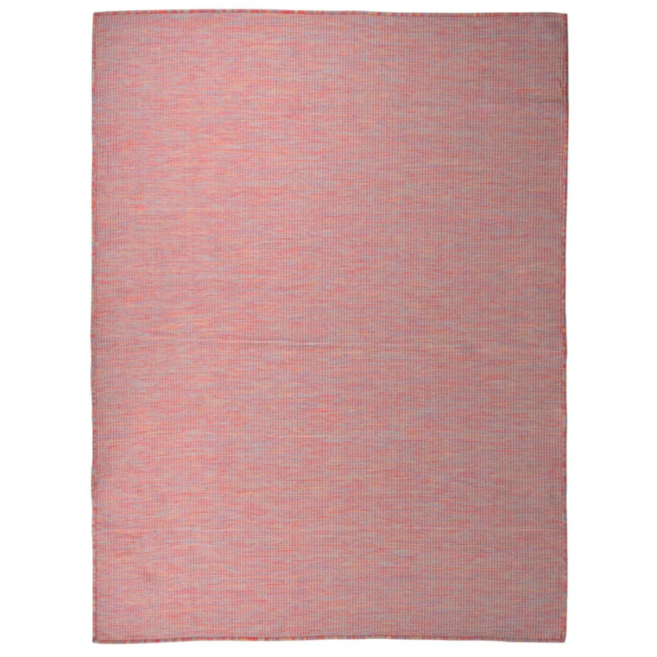 vidaXL Buitenkleed platgeweven 120x170 cm rood afbeelding 1