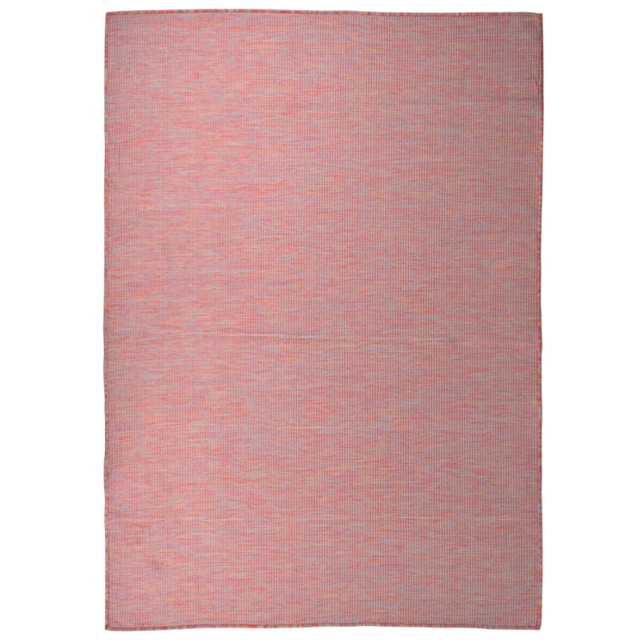 vidaXL Buitenkleed platgeweven 140x200 cm rood afbeelding 1