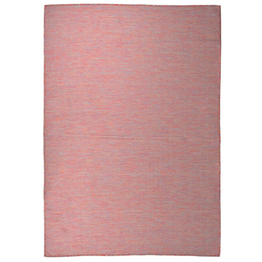 vidaXL Buitenkleed platgeweven 160x230 cm rood afbeelding 1