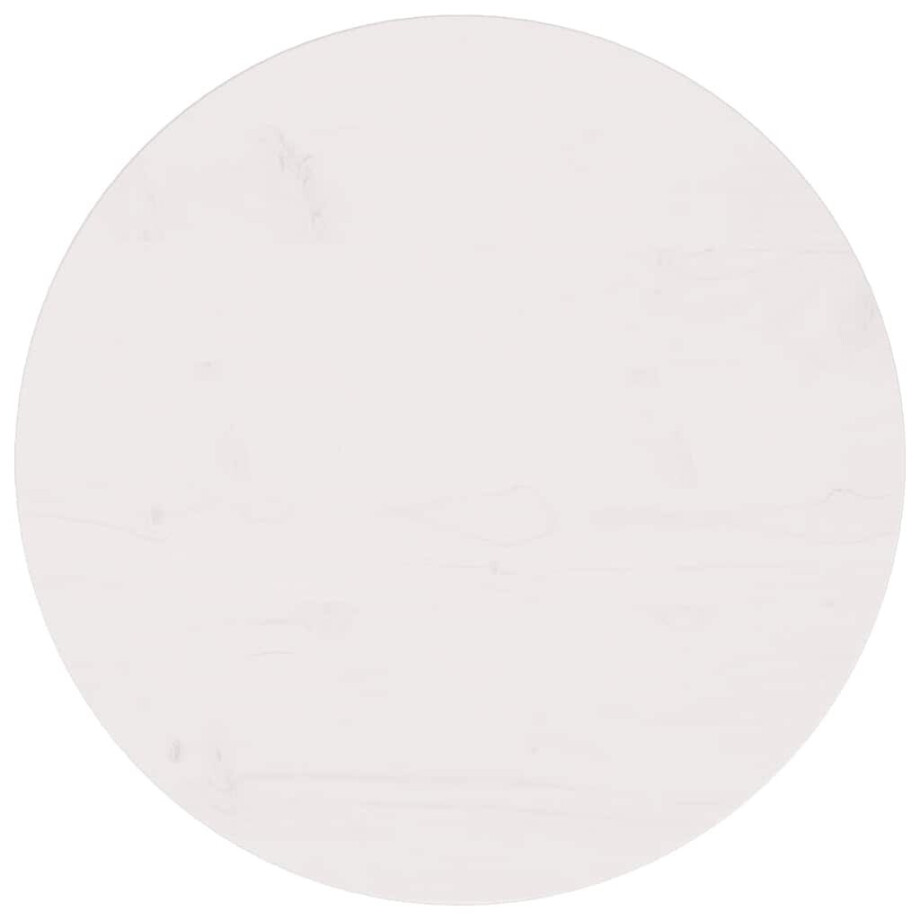 vidaXL Tafelblad Ø50x2,5 cm massief grenenhout wit afbeelding 1