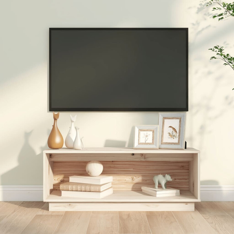 vidaXL Tv-meubel 90x35x35 cm massief grenenhout afbeelding 1