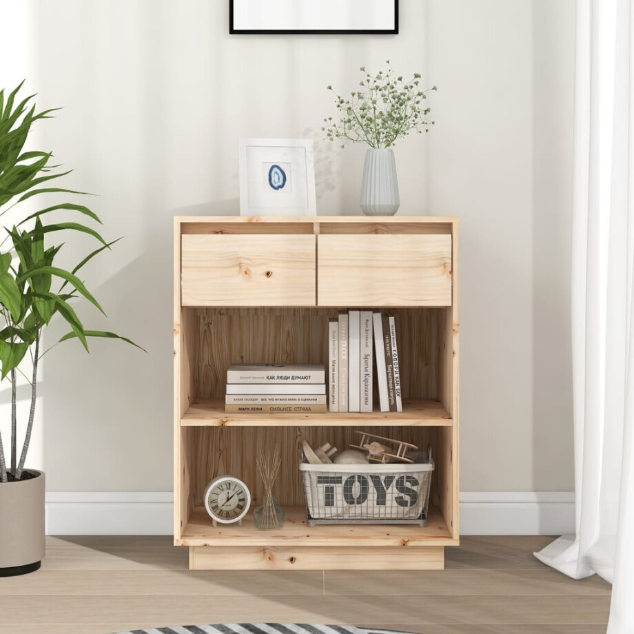 vidaXL Wandkast 60x34x75 cm massief grenenhout vidaXL Wandkast 60x34x75 cm massief grenenhout afbeelding 1