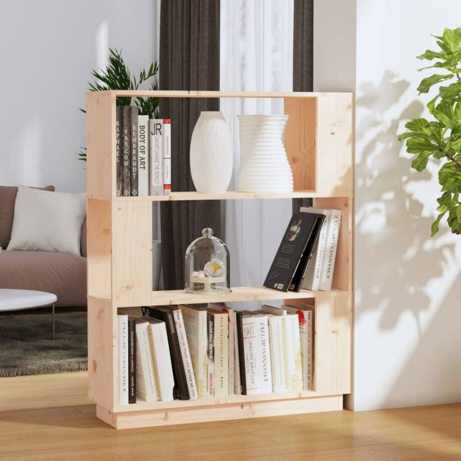 vidaXL Boekenkast/kamerscherm 80x25x101 cm massief grenenhout afbeelding 1