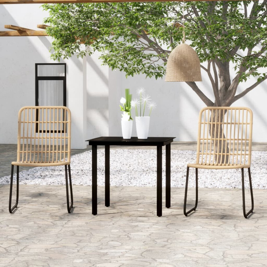 vidaXL 3-delige Tuinset eikenkleurig vidaXL 3-delige Tuinset eikenkleurig afbeelding 1